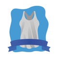 Female shirt white isolated icon