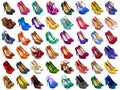 Female shoes collection Royalty Free Stock Photo