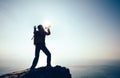 Female shouting with loudspeaker Royalty Free Stock Photo