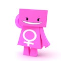 Female sign 3D character