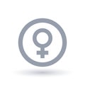 Female sign. Feminine identity symbol. Gender icon.
