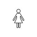 female sign icon. Element of navigation sign icon. Thin line icon for website design and development, app development. Premium Royalty Free Stock Photo
