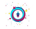 Female sign icon. Woman human symbol. Royalty Free Stock Photo