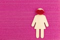 Lady sign on a pink background