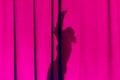 Female silhouette on the curtain Royalty Free Stock Photo