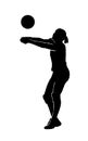 The silhouette of the sexy saori kimura beautiful volleyball player from japan Royalty Free Stock Photo