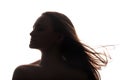 Female silhouette soul healing inspired woman