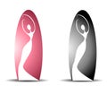 Female Silhouette Statues Royalty Free Stock Photo