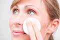 Female skin care face cleaning Royalty Free Stock Photo