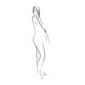 Female slim silhouette