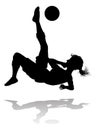 Female Soccer Football Player Woman Silhouette