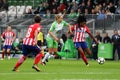 Female soccer player, Ludmilla da Silva, in action during UEFA Women`s Champions League Royalty Free Stock Photo