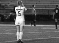 Female soccer player showing emotion after losing a match, James Vandergrift Stadium, Lebanon, Ohio Royalty Free Stock Photo