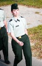 Female Soldier Marching