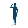 female soldier salute
