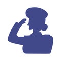 female soldier salute