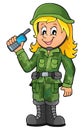 Female soldier theme image 1