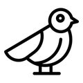 Female sparrow icon outline vector. Tree bird