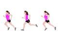 Female sprinter illustration Royalty Free Stock Photo