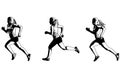 Female sprinter sketch illustration Royalty Free Stock Photo