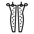 Female stockings icon outline vector. Woman blood