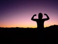Female Strength Silhouette Royalty Free Stock Photo