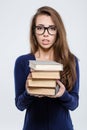 Female student holding books Royalty Free Stock Photo