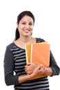 Female student holding books Royalty Free Stock Photo