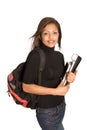 Female student with rucksack