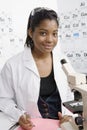 Female Student In Science Class Royalty Free Stock Photo