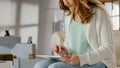 Female student using tablet for online education, working on class project Royalty Free Stock Photo