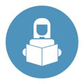 Female studying VIsolated Vector icon which can easily modify or edit