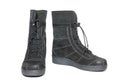 Female suede boots Royalty Free Stock Photo