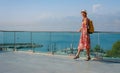 female summer travel to Antalya, Turkey Royalty Free Stock Photo