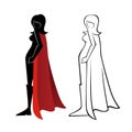 Female Superhero pose Royalty Free Stock Photo