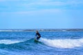 Female surfer on beautiful summer day