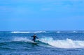 Female surfer is having fun on beautiful summer day