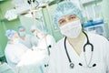 Female surgeon anaesthetist at child operating room Royalty Free Stock Photo