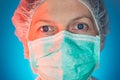 Female surgeon face portrait Royalty Free Stock Photo