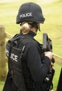 Female police SWAT marksman