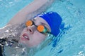 Female Swimmer with goggles Royalty Free Stock Photo