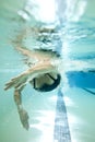 Female swimmer underwater Royalty Free Stock Photo