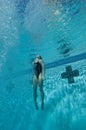 Female Swimmer Underwater Royalty Free Stock Photo