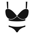 Female swimsuit icon, simple style