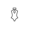 Female swimsuit line icon