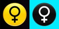 Female symbol icon flat exclusive button set Royalty Free Stock Photo