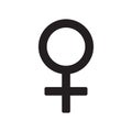 Female symbol icon sign isolated on white, vector illustration