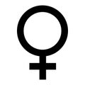 Female symbol isolated on white. Women gender sign. Venus icon