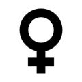 Female Symbol in Simple Outline Black Color Design. Female Sexual Orientation Vector Gender Sign