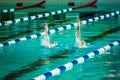Female synchronized swimming Royalty Free Stock Photo